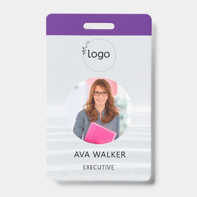 Crachá de Foto Personalizado para Funcionários de  (Frente)