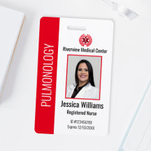 Crachá de Foto Personalizado Vermelho para Funcion