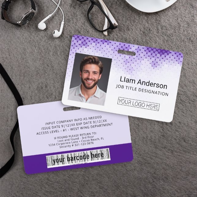 Crachá de Fotografia de ID de Funcionário Personal (Custom Employee Photo Badge)