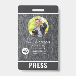 Crachá de Fotografia de Imprensa do Fotógrafo