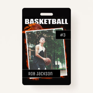 Crachá de Fotografia Personalizada de Basquete Fla