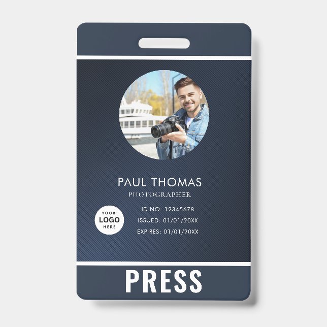 Crachá de Fotógrafo de Imprensa (Frente)