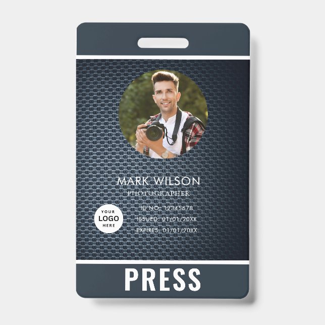 Crachá de Fotógrafo de Imprensa (Frente)