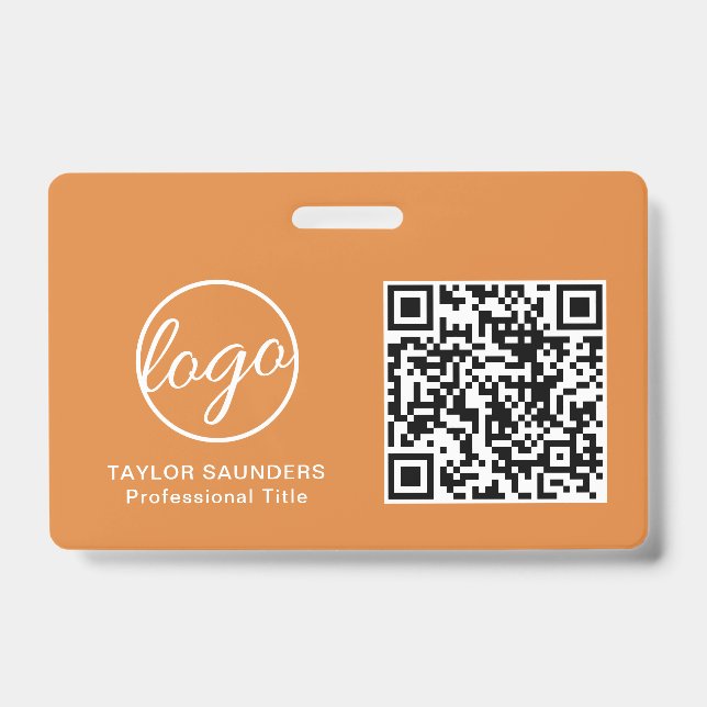 Crachá de Funcionário com Código QR da Simple Oran (Frente)