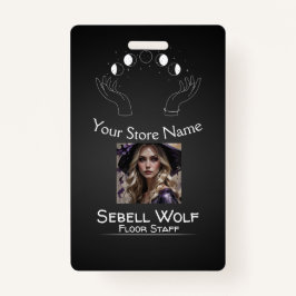 Crachá de Funcionário da Fase da Lua Gradiente