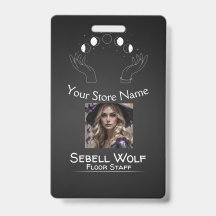 Crachá de Funcionário de Fase Lunar Gradiente