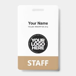 Crachá de Funcionário Frente e Verso Iguais