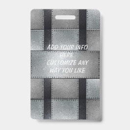 Crachá de Funcionário Inspirado em Metal