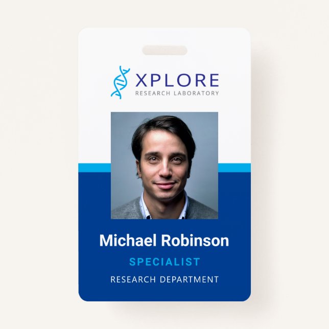 Crachá de Funcionário Média da Empresa (Frente)