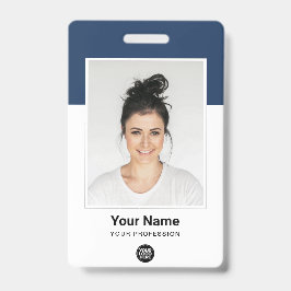 Crachá de Funcionário Personalizado com Foto, Códi