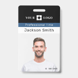 Crachá de funcionário personalizado com foto e nom