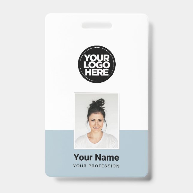 Crachá de Funcionário Personalizado - Foto, Código (Frente)