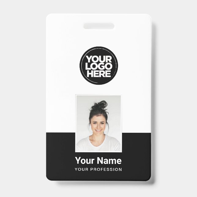 Crachá de Funcionário Personalizado - Foto, Código (Frente)