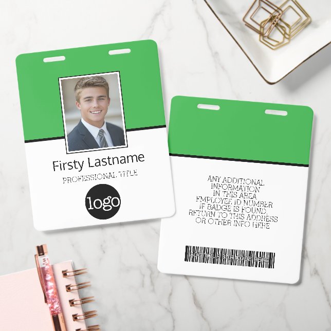 Crachá de Funcionário Personalizado - Foto, Código (Escritório)