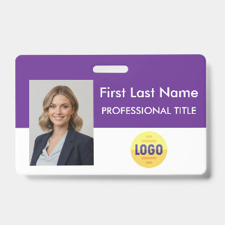 Crachá de Funcionário Personalizado - Foto, Código