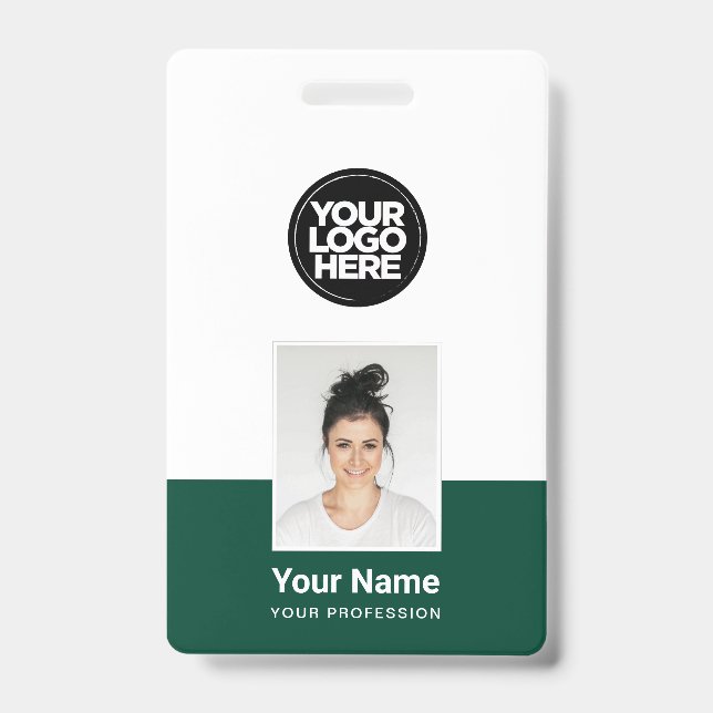 Crachá de Funcionário Personalizado - Foto, Código (Frente)