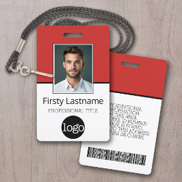 Crachá de Funcionário Personalizado - Foto, Código