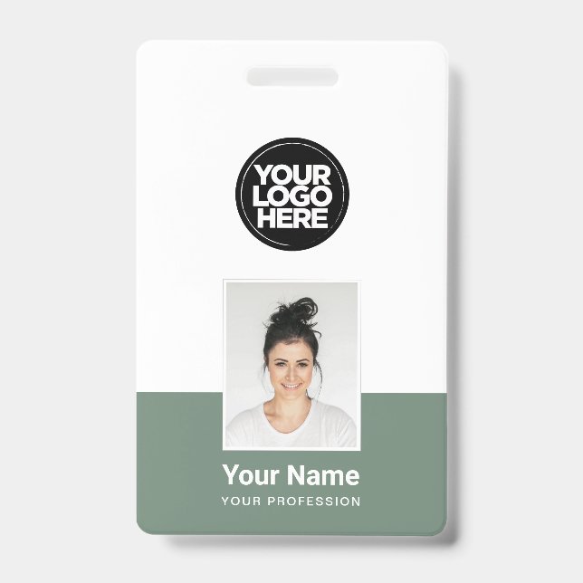 Crachá de Funcionário Personalizado - Foto, Código (Frente)