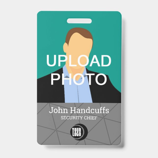 Crachá de Funcionário Personalizado - Foto, Código (Frente)