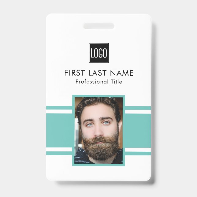 Crachá de Funcionário Personalizado | Foto de Func (Frente)