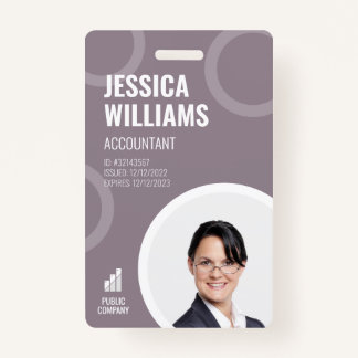 Crachá de Funcionarios Moderno com Cartão de Ident