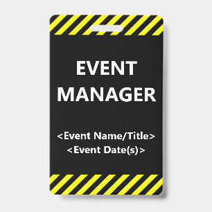 Crachá de "GERENTE DE EVENTOS" Atraente