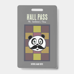 Crachá de Hall Pass do Panda Bigodudo