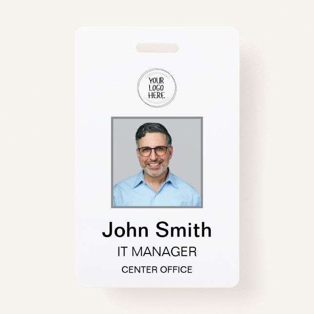 Crachá de ID branco (Frente)