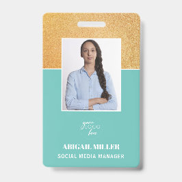 Crachá de ID com Foto e Nome Personalizado do Func