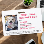 Crachá de ID de cachorro de suporte emocional de f<br><div class="desc">Cachorro de suporte emocional - Identifique facilmente o seu cão como um AEE, ao mesmo tempo que mantém o seu cão focado e cortado em distrações enquanto trabalha com um destes crachás de identificação de cães do AEE k9. Apesar de não ser necessário, um crachá de ID de cão de...</div>