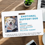 Crachá de ID de cão de suporte personalizado para<br><div class="desc">Cachorro de suporte emocional - Identifique facilmente o seu cão como um AEE, ao mesmo tempo que mantém o seu cão focado e cortado em distrações enquanto trabalha com um destes crachás de identificação de cães do AEE k9. Apesar de não ser necessário, um crachá de ID de cão de...</div>