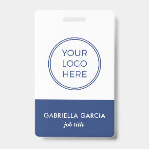 Crachá de ID de código de barras com logotipo de f