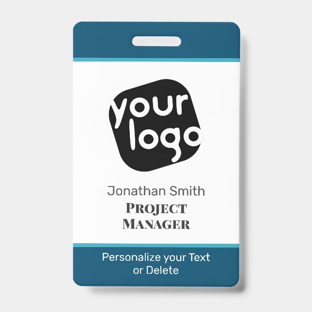    Crachá de ID de Conferência Personalizado Minim (Frente)