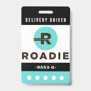 Crachá de ID de Entrega de Roadie