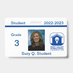 Crachá de ID de Estudante WVHF