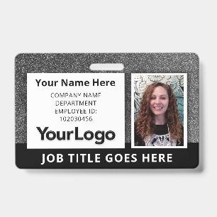 Crachá de ID de Foto de Funcionário Personalizado