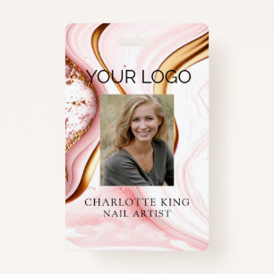 Crachá de ID de Foto do Funcionário do Márble Mode