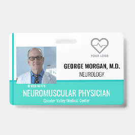 Crachá de ID de Foto do Funcionário Hospitalar com