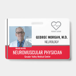 Crachá de ID de Foto do Funcionário Hospitalar com