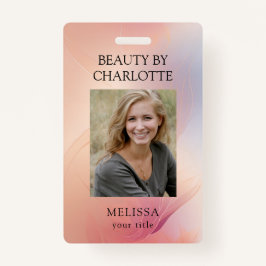 Crachá de ID de Foto do Funcionário Moderno