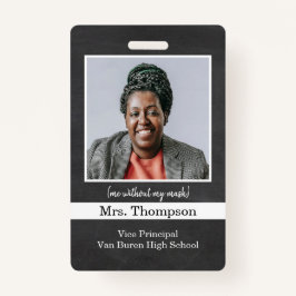 Crachá de ID de foto do vice-diretor para a escola