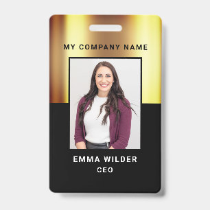 Crachá de ID de Foto Personalizado