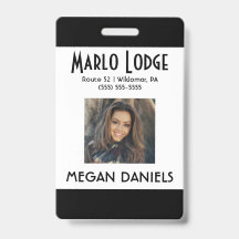 Crachá de ID de Foto Personalizado do Funcionário