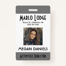 Crachá de ID de Foto Personalizado do Funcionário