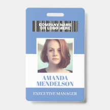 Crachá de ID de foto vertical personalizado