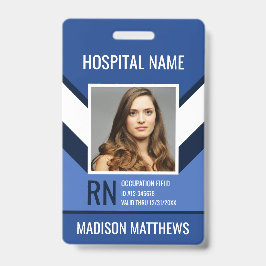 Crachá de ID de Fotografia de Funcionário Médico P