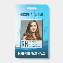 Crachá de ID de Fotografia de Funcionário Médico P