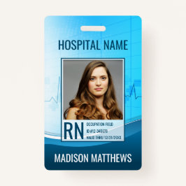 Crachá de ID de Fotografia de Funcionário Médico P