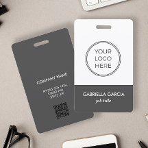 Crachá de ID de Funcionário Corporativo com Logoti