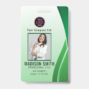 Crachá de ID de funcionário corporativo personaliz